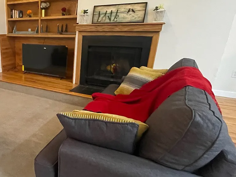 middle floor living room looking at fireplace