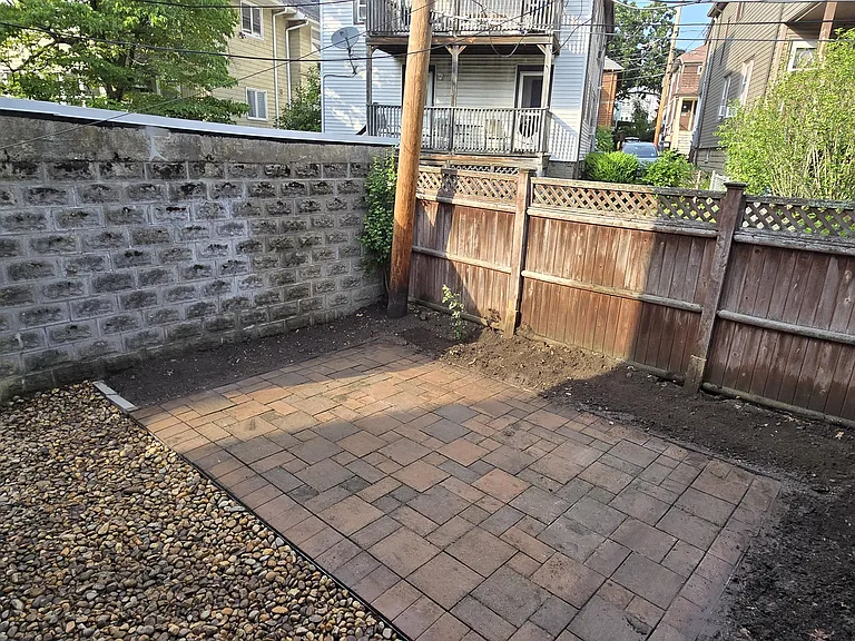 Rear courtyard that your private outdoor balcony overlooks