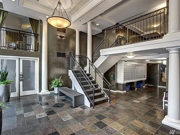 Building lobby and business office