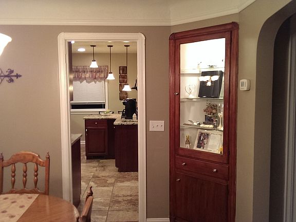 Built-in (dining room) looking into kitchen