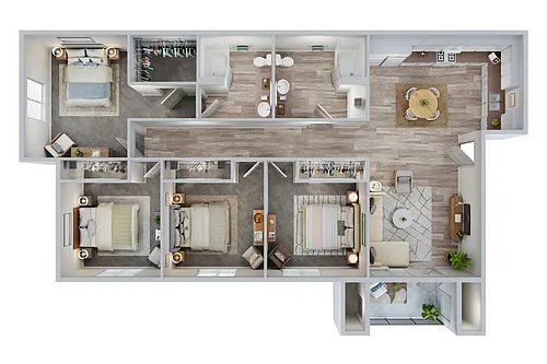 Floor plan 4 Bedroom
