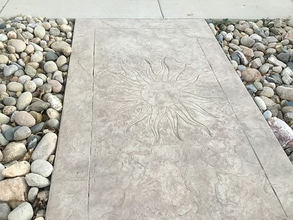 Stamped walkway