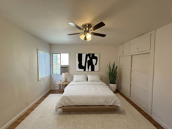 AI-generated image of a staged bedroom