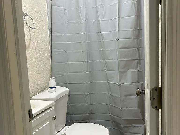 Clean, updated full bathroom with walk-in shower.