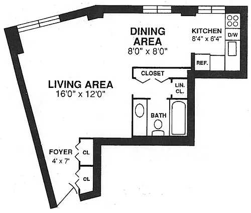Floor plan Studio - Large A