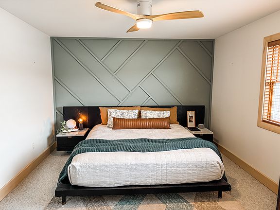 Custom woodworking with a feature wall.