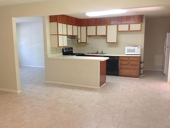 Open kitchen dining area and living room