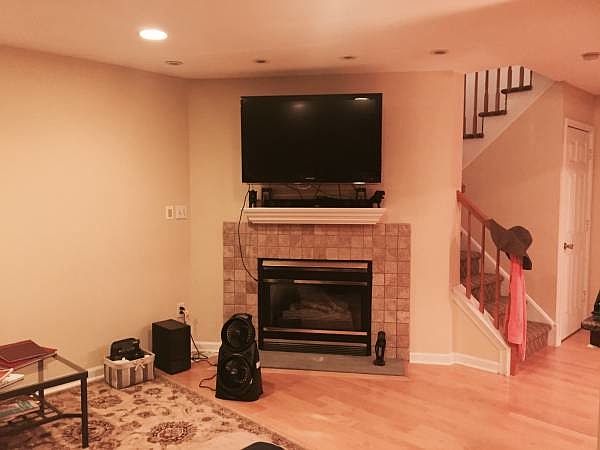 Fireplace in living room