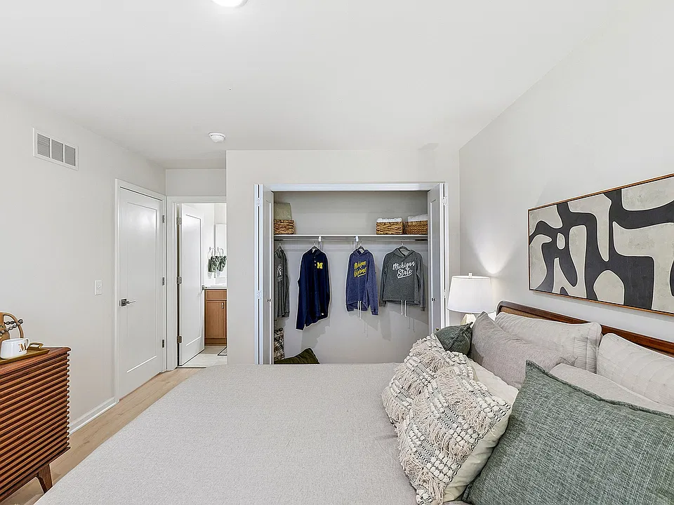 Spacious primary suite featuring a generous step-in closet and private bath