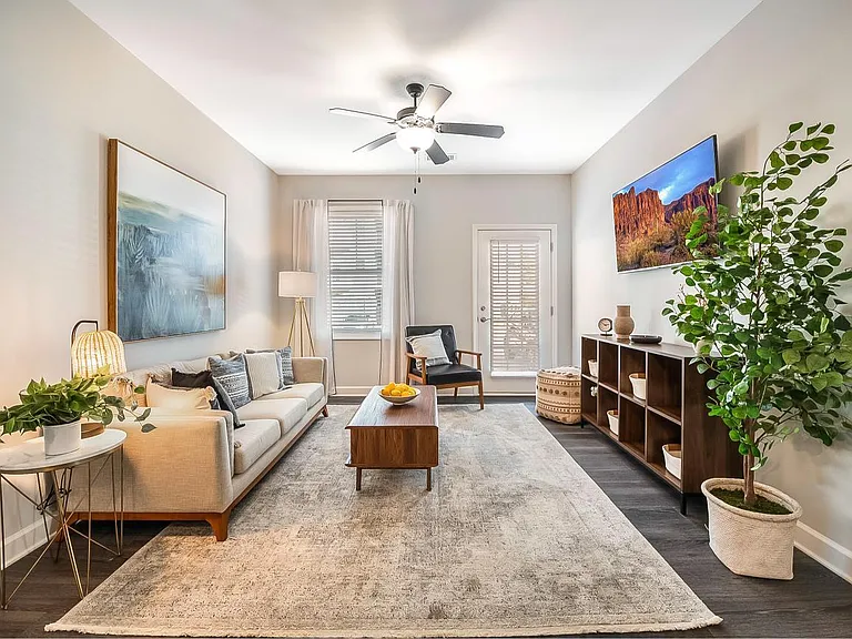 Spacious livingroom in the NEW two bedroom apartment at Legacy at Baldwin Ridge in Burlington, NC