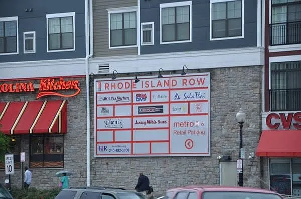 Rhode Island Row, nearby retail center.