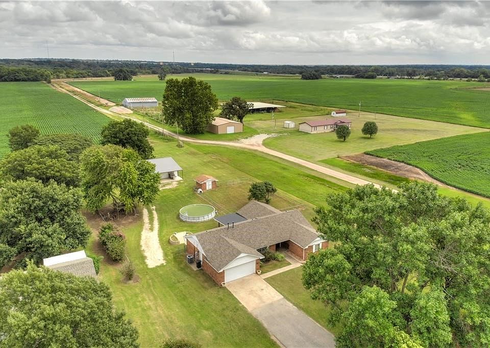 Beautiful property surrounded by farm land.