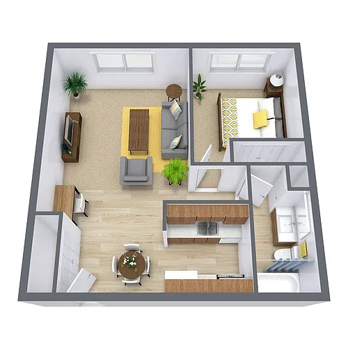 Floor plan One Bedroom 11A