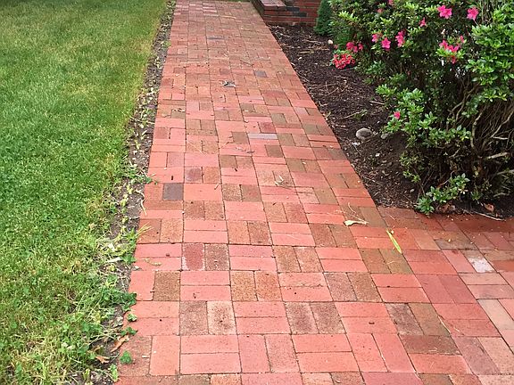 Brick front walkway