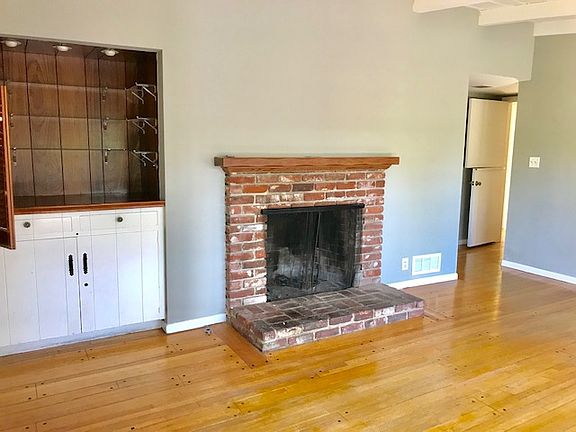 family room with fire place