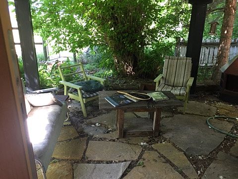 outdoor seating area