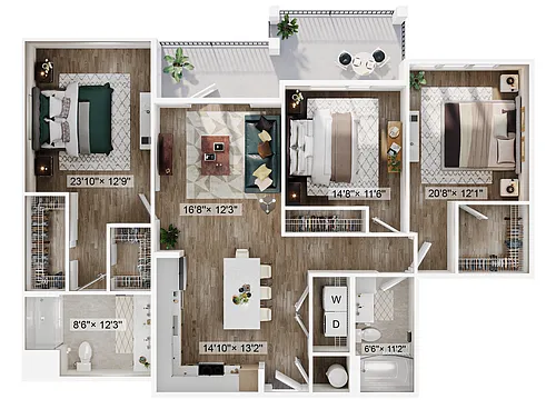 Floor plan 3B