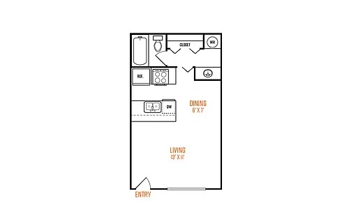 Floor plan E1 Renovated