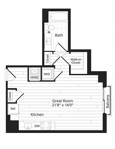 Floor plan Studio 0B