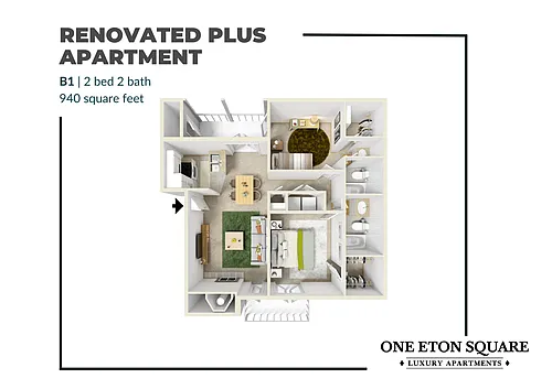 Floor plan B1 Renovated Plus