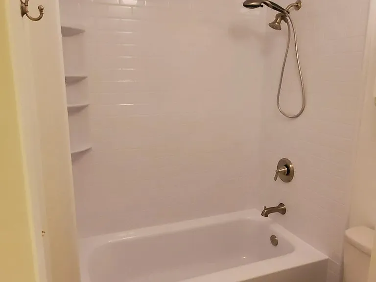 Recently installed shower/tub unit.