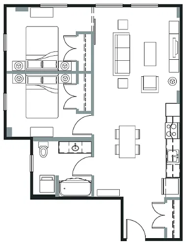 Floor plan B1D