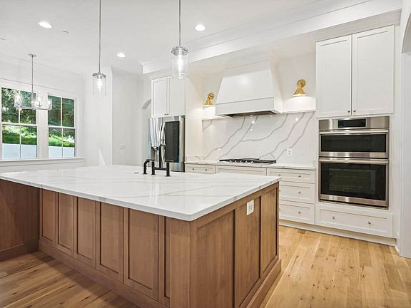 One island anchors the whole kitchen