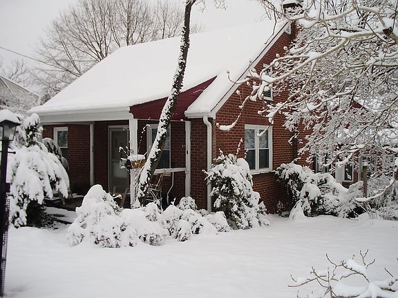 Front porch in snow