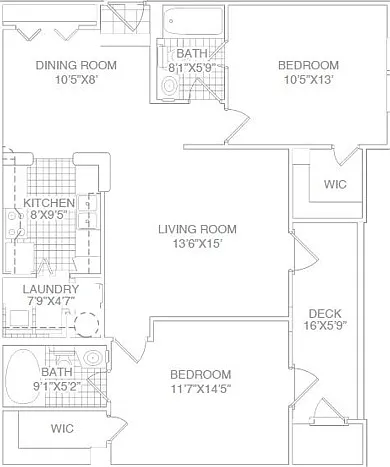 Two Bed Two Bath Split with Patio-Renovated Two Bed Two Bath Split with Patio-Renovated