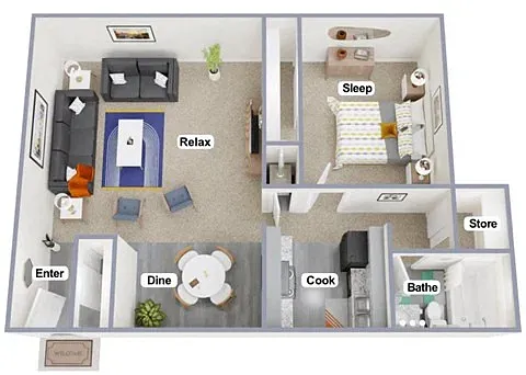 Floor plan Maple 1