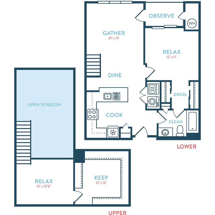 Floor plan 933-1140 Waypointe A1 Loft