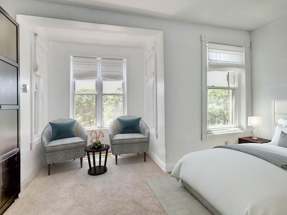5 bay windows offer space to work from home or relax in a reading nook after a long day