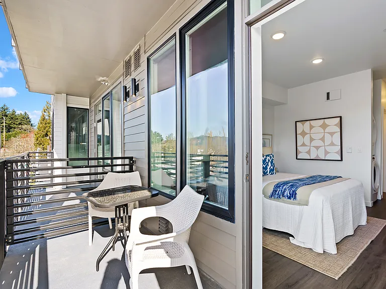 Private West Facing Covered Balcony