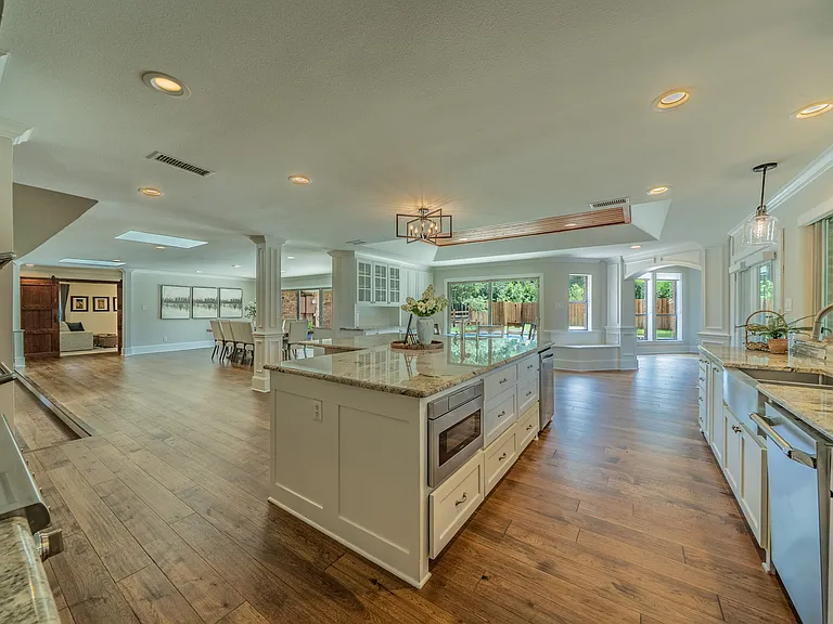 Gourmet Chef's Kitchen with Large Island, Granite Tops & Open Flow