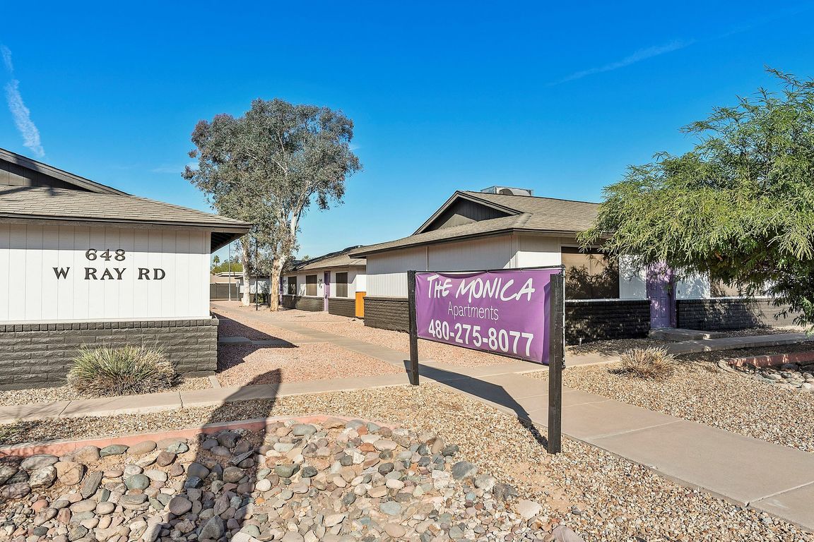 The Monica Apartments Sign