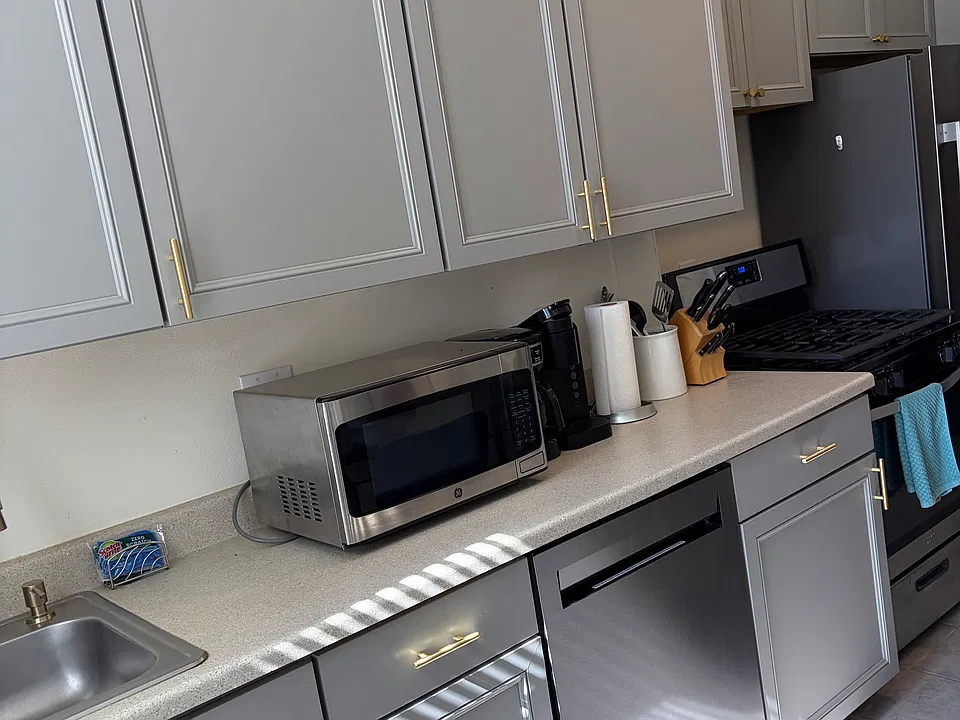 Includes microwave and dishwasher