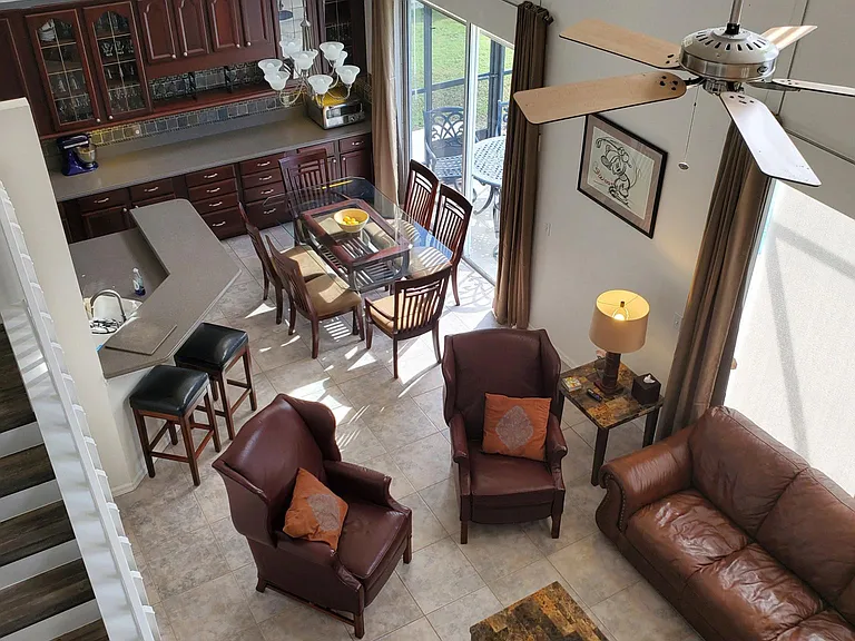 2 story great room with large kitchen, two dishwashers lots of dining space