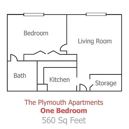 Floor plan 1 BR