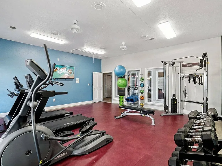 Enjoy a complete workout experience with modern fitness amenities just steps from your home at Avonmora.