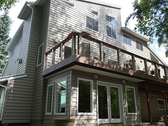 Rear view; back decks