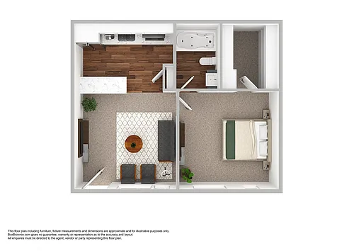 Floor plan Furnished 1 Bedroom