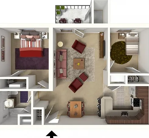 Two Bedroom, One Bath Two Bedroom, One Bath
