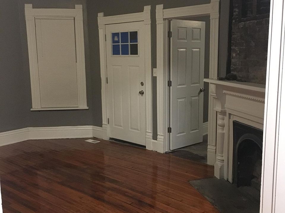 The front entryway into the living room.