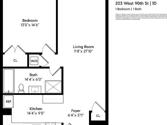 2nd image of 203 W 90th St APT 1D