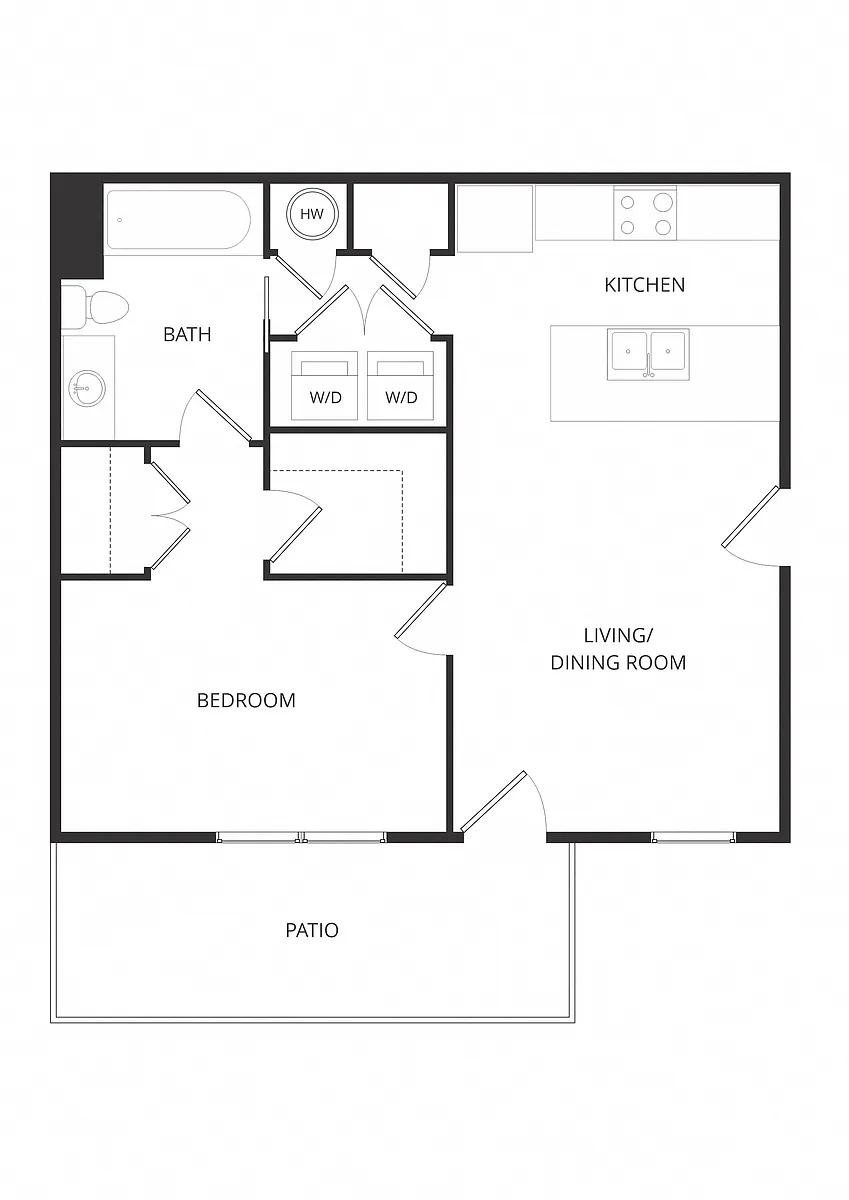 Floor plan One Bedroom x One Bathroom
