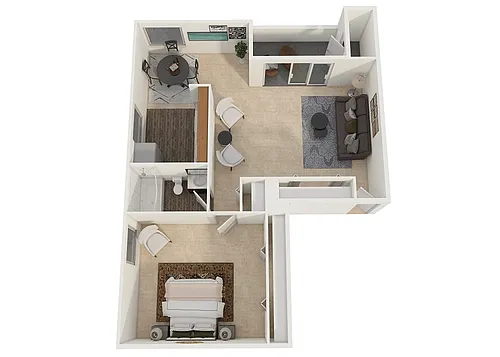 Floor plan 1 Bedroom Deluxe