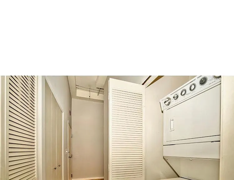 hallway with closet;w/d and furnace