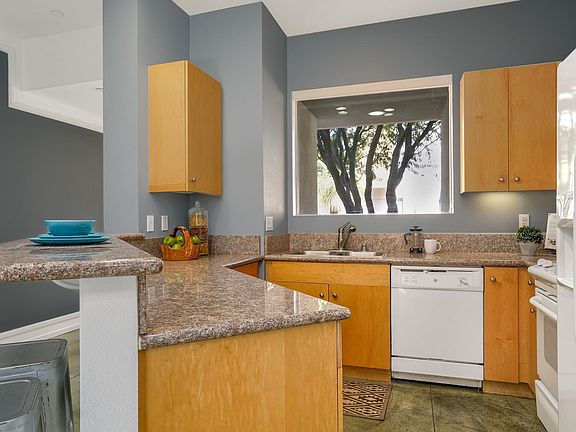 Kitchen (cabinets are now white)