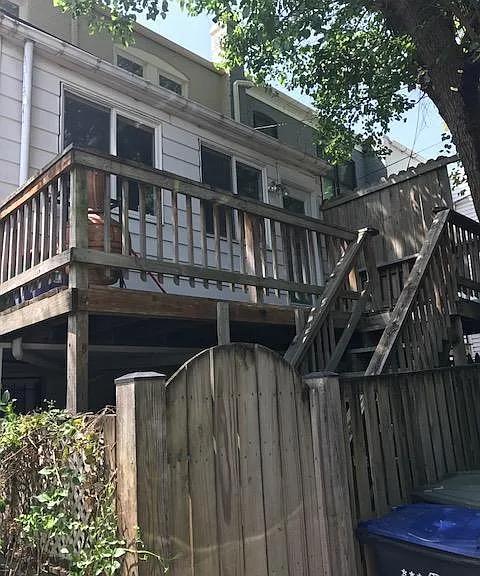 Deck and fenced patio