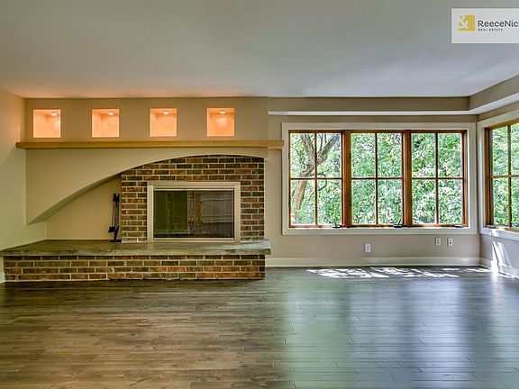Beautiful living room with updated hardwood floors.